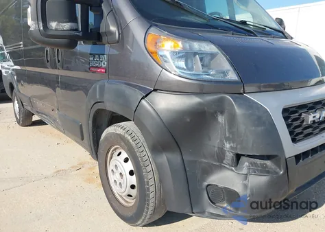 2019 Ram Promaster 3500 Cargo Van High Roof 159 Wb Ext из США, поврежденный, VIN 3C6URVJG9KE510235